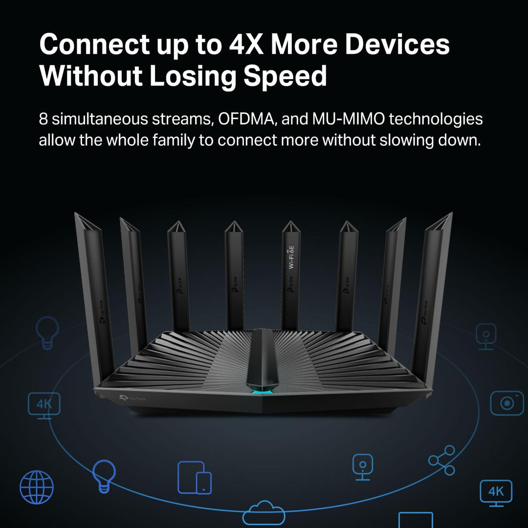 TP-Link - Router Archer AXE7800 Tri-Band Wi-Fi 6E - Negro