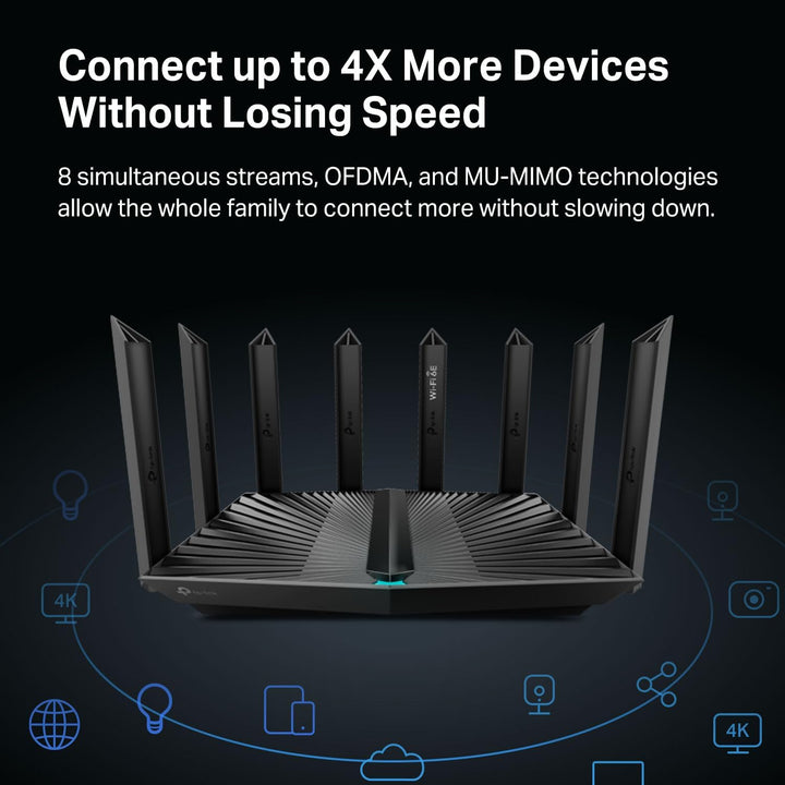 TP-Link - Router Archer AXE7800 Tri-Band Wi-Fi 6E - Negro