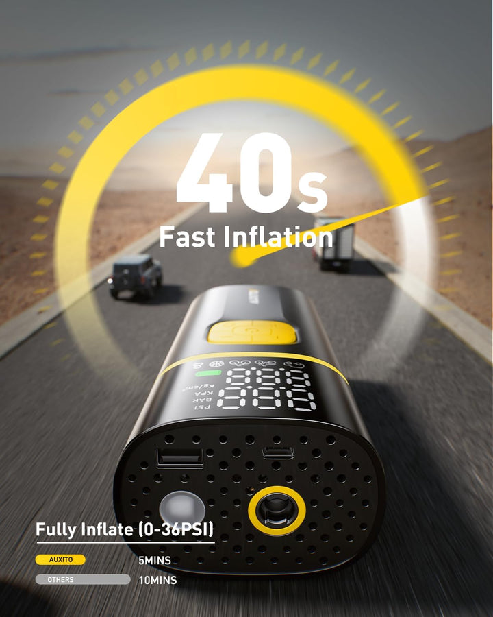 AUXITO AS1 PRO - Compresor de aire portátil para inflador de neumát...