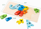 Set de 7 Rompecabezas de Madera para Niños 3-5, Rompecabezas Montessori de Animales