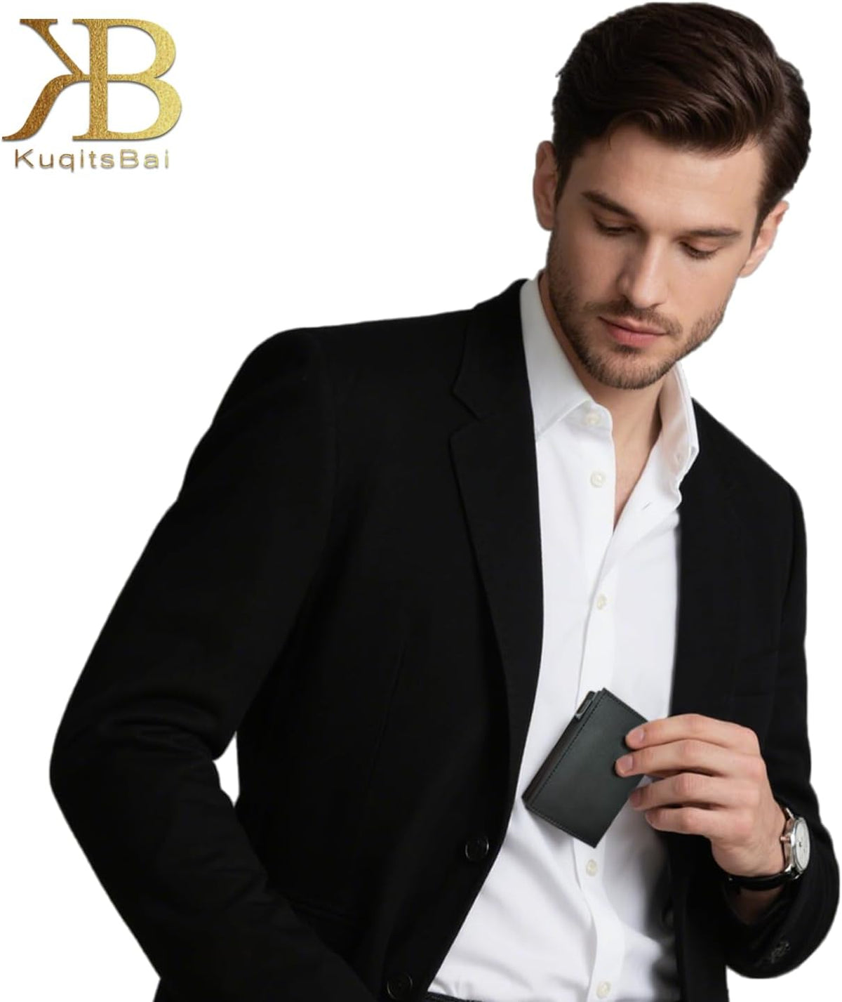 KuqitsBai Cartera para hombre con tarjetero, billetera inteligente...