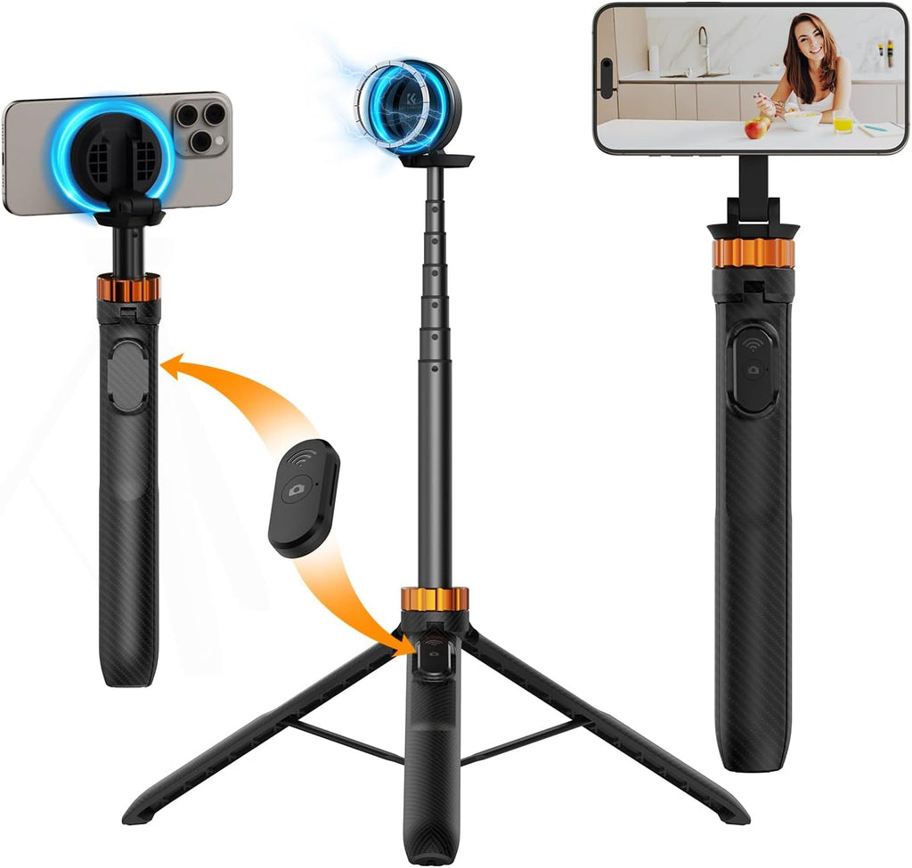K&F CONCEPT Trípode magnético para selfie de 63 pulgadas