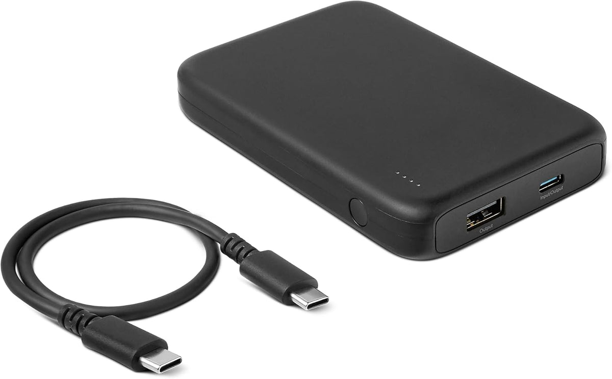 Amazon Basics Cargador portátil delgado con pantalla LED, 10.000 mA...