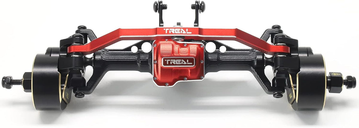 TREAL TRX4M Ejes Portal Delantero Kit Completo CVD Eje Aluminio 7075 Carcasa de eje mecanizado CNC para 1/18 TRX-4M (negro)