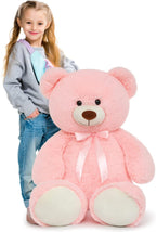 Tezituor Pink Teddy Bear Stuffed Animal, 40 Inch Big Teddy Bear Plush Toys