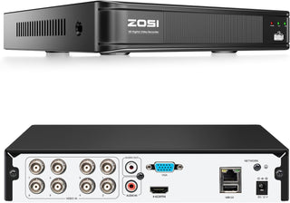ZOSI H.265+ 5MP 3K Lite CCTV DVR 8 Canales Full 1080p, Detección AI...