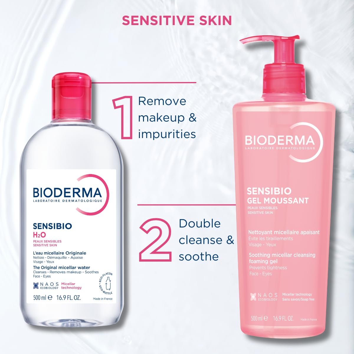 Bioderma - Sensibio - Agua Micelar H2O - Limpiador Desmaquillante -...