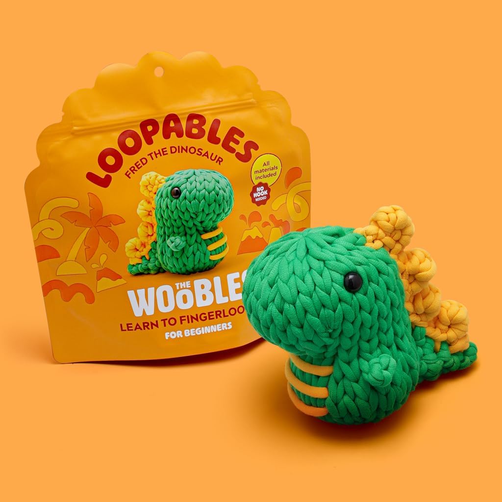 El kit de ganchillo Woobles Loopables para principiantes + (Fred the Dino)