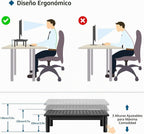 BONTEC Paquete de 2 soportes elevadores ajustables para monitor con cajón
