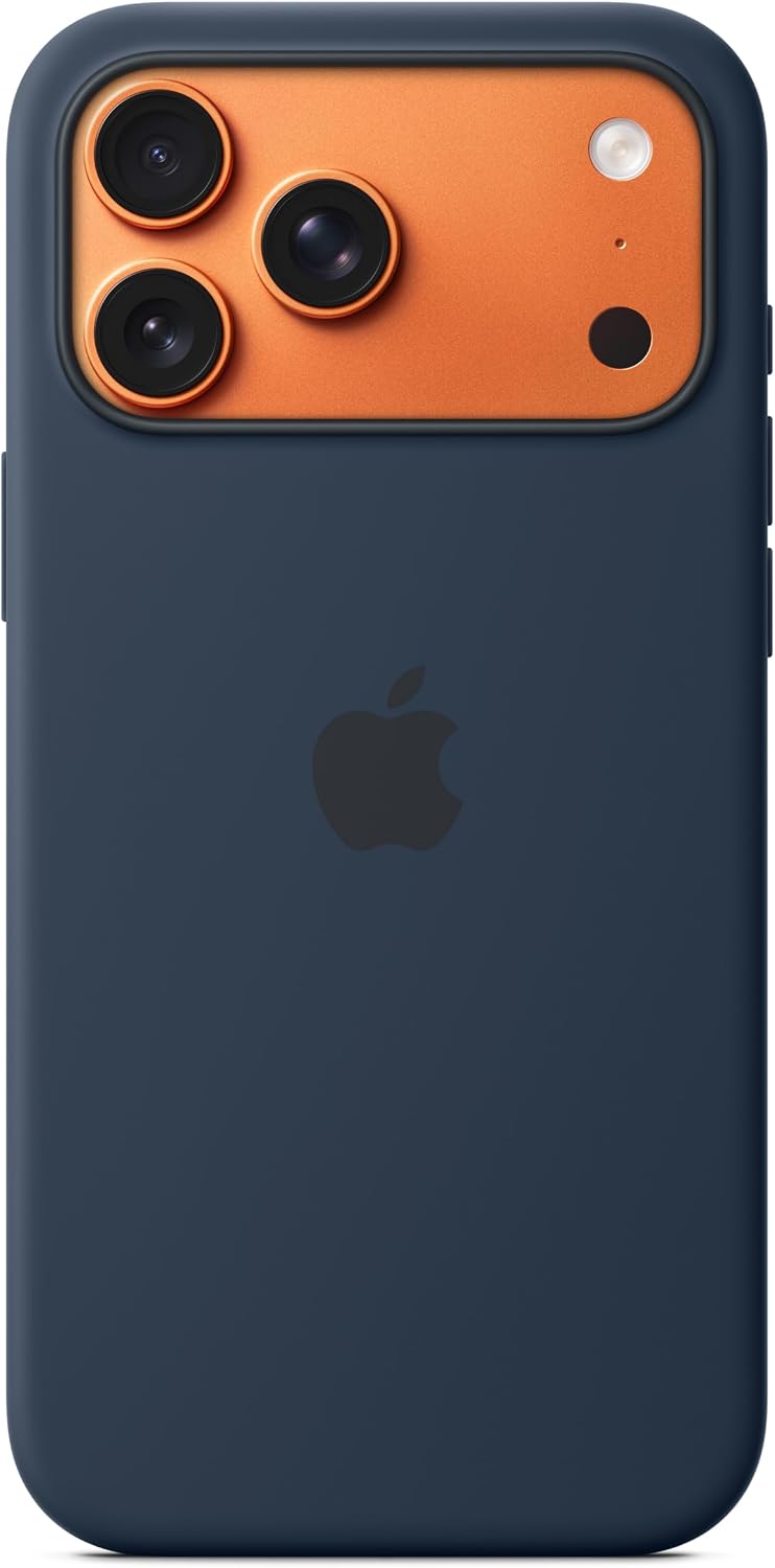 Apple Funda de silicona para iPhone 17 Pro Max con MagSafe y control de cámara: funda ligera para teléfono, compatible con carga inalámbrica, acabado mate suave; medianoche