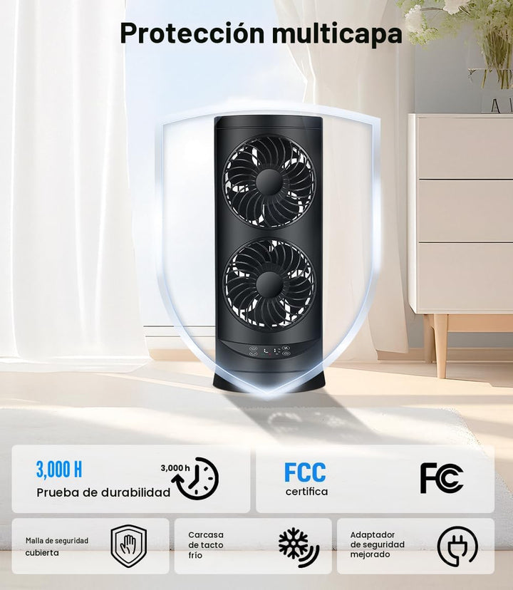 KopBeau Ventilador de torre para dormitorio, ventilador de mesa de...