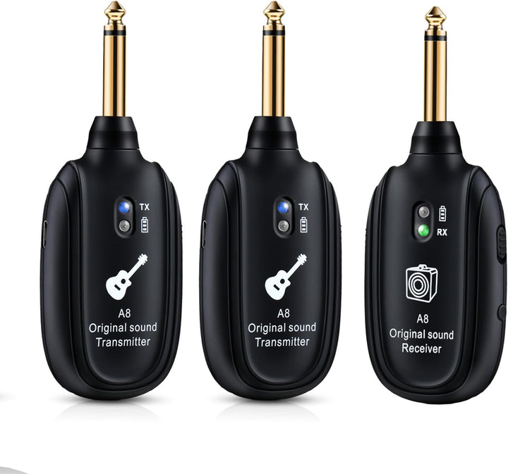 INGPARTNER Sistema de guitarra inalámbrica UHF, 2 modos, batería de...