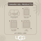 UGG Whitecap - Manta individual de forro polar de felpa, 66 x 90 pulgadas
