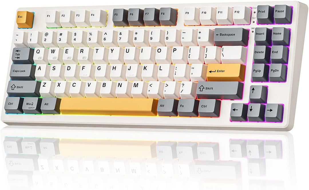 Kisnt Teclado mecánico inalámbrico, con junta montada con sonido cr...