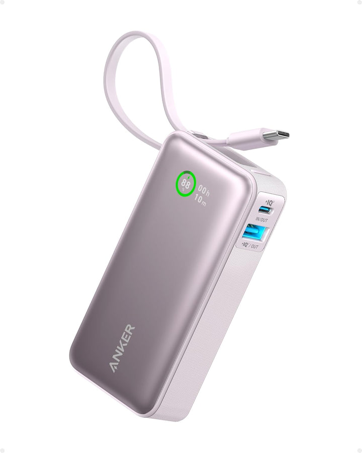 Anker Nano Power Bank, cargador portátil de 10,000 mAh con cable US...