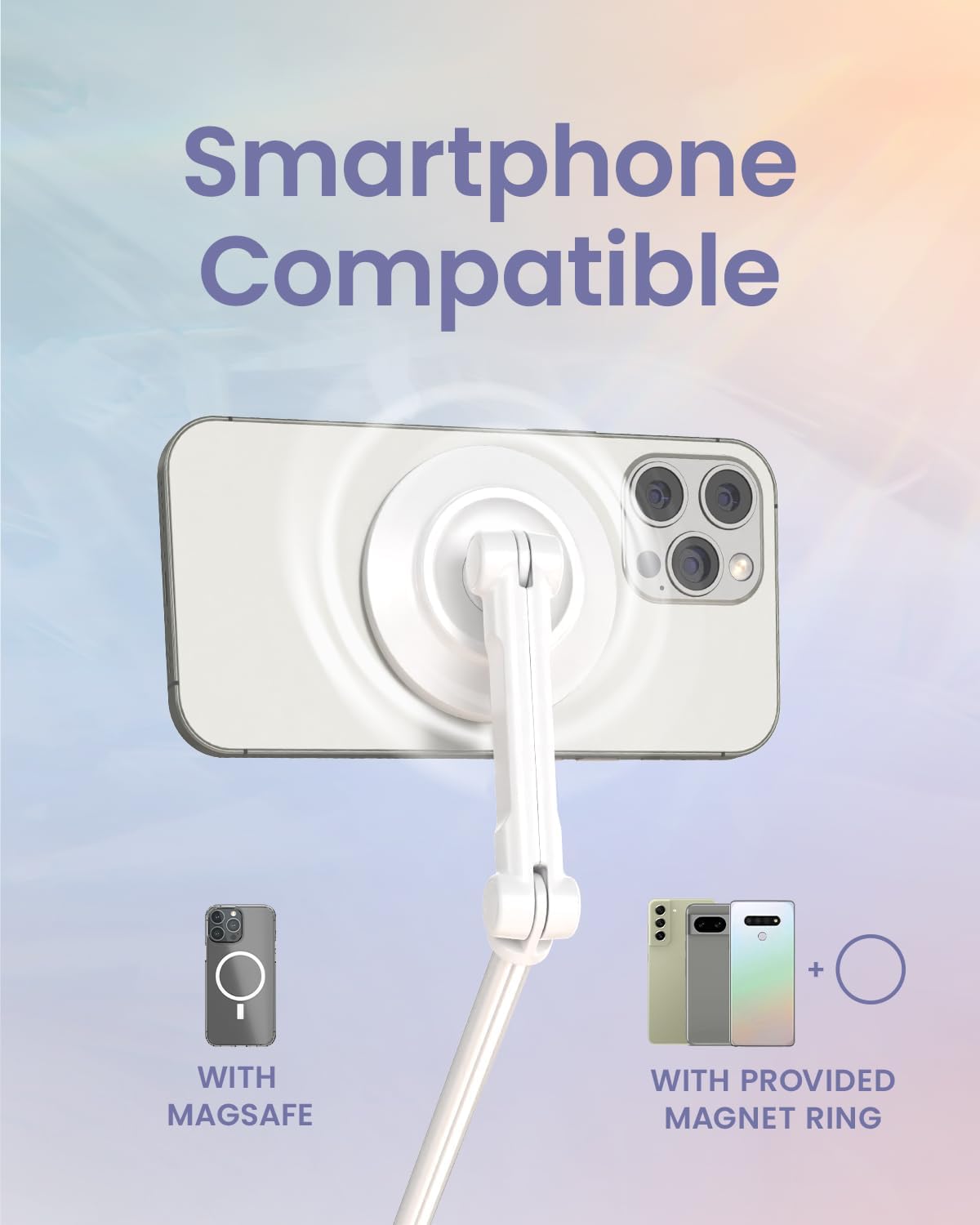 KraftGeek Trípode Magnético para Teléfono para iPhone, Trípode JustTap para MagSafe