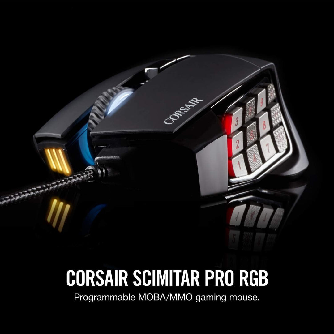 Corsair Scimitar Pro RGB Optical MMO Gaming Mouse (sensor óptico de...