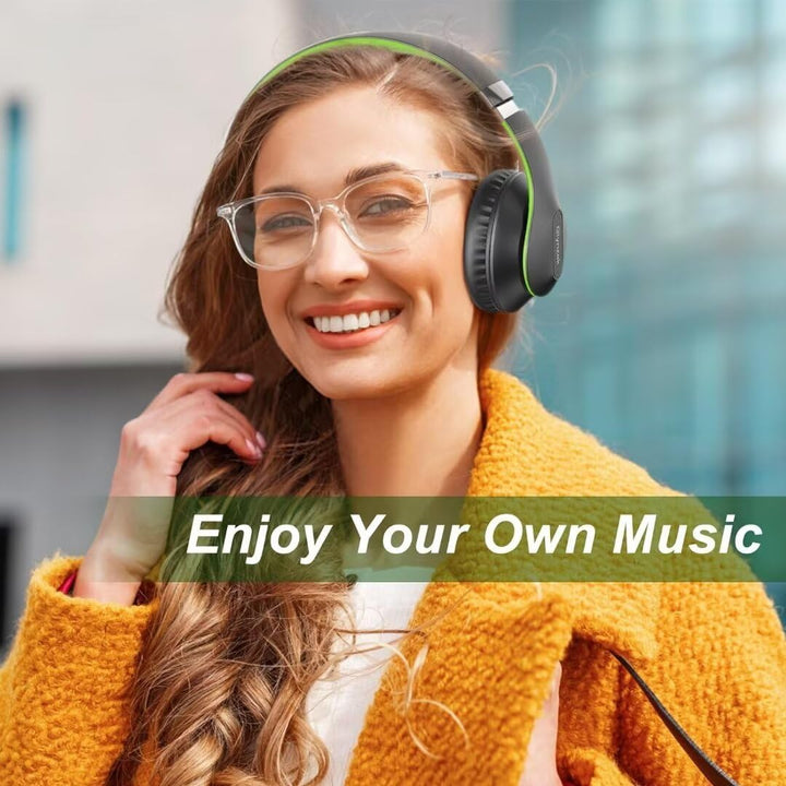 Glynzak Auriculares Bluetooth Inalámbricos Sobre La Oreja 65H Tiemp...