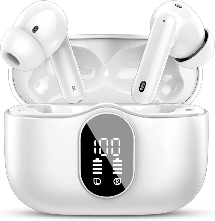 Auriculares inalámbricos, Bluetooth 5.4, estéreo de bajos, auricula...