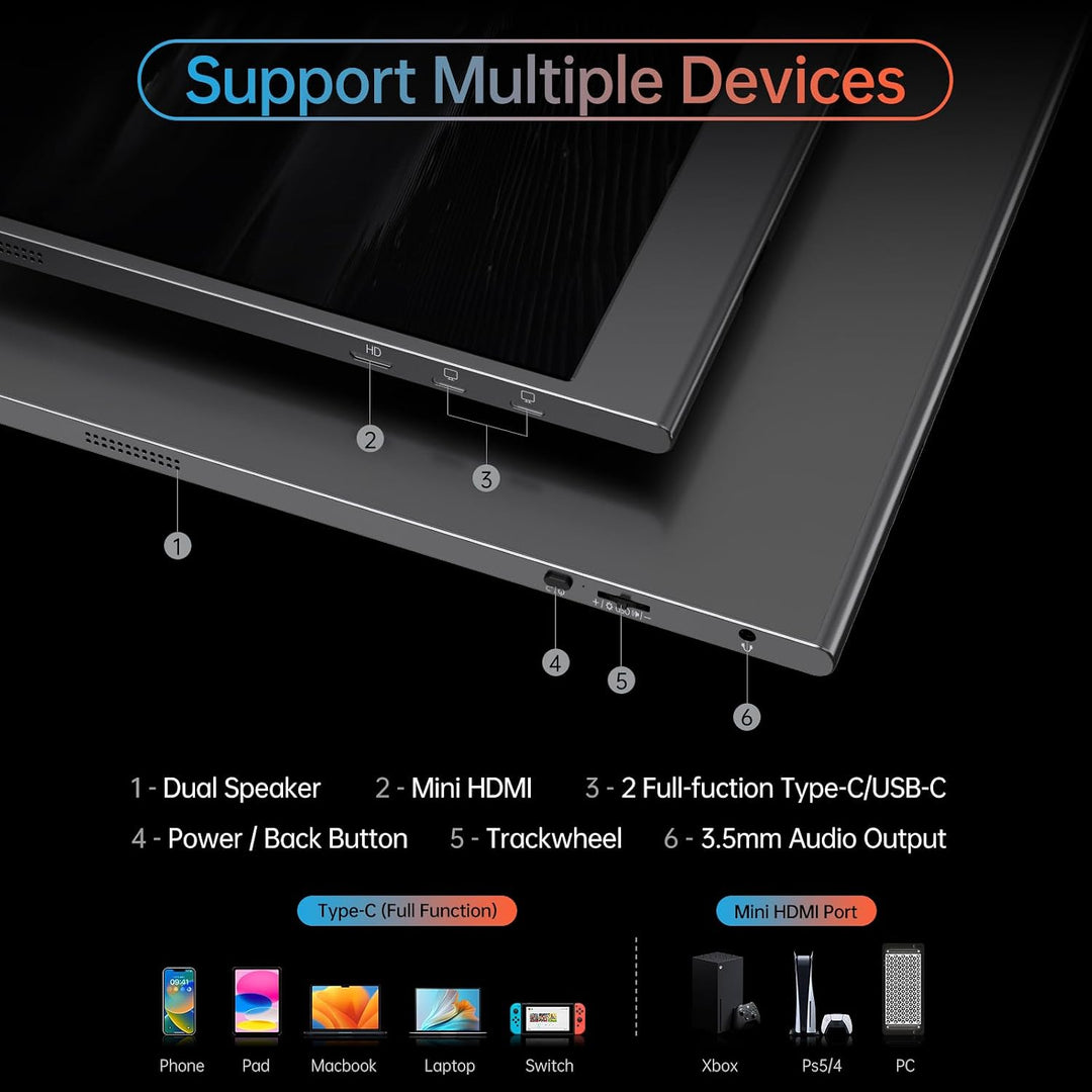 Yxk Monitor Portátil 4K de 15.6", 3840x2160 UHD USB-C HDMI para...