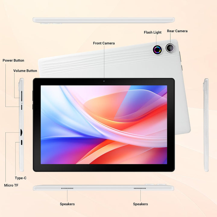 Hakaug Tableta Android de 10 Pulgadas, Procesador Octa-Core, 24 GB...