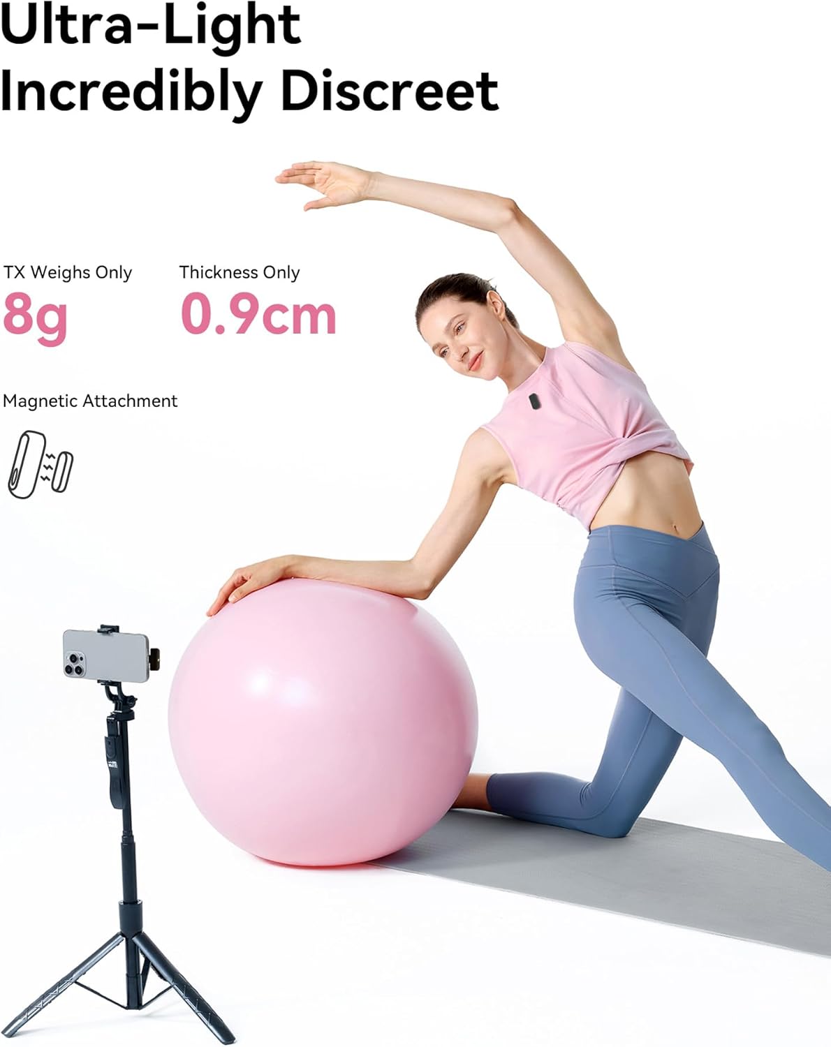 Micrófono inalámbrico Hollyland Lark A1 Mini para iPhone y Android,...