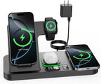 Estación de carga inalámbrica plegable del teléfono dual para el uso de Apple, de la pareja y de la familia