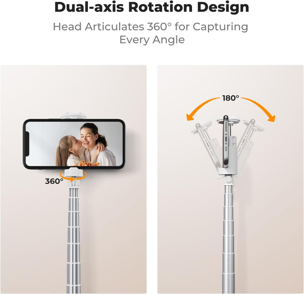 K&F CONCEPT Trípode de teléfono Pop Open y de plegado rápido de 69"