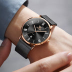 OLEVS Relojes de oro para hombre, analógico, de cuarzo, para negocios, de vestir, día fecha, acero inoxidable, clásico, de lujo, luminoso, impermeable, casual, relojes de pulsera masculinos