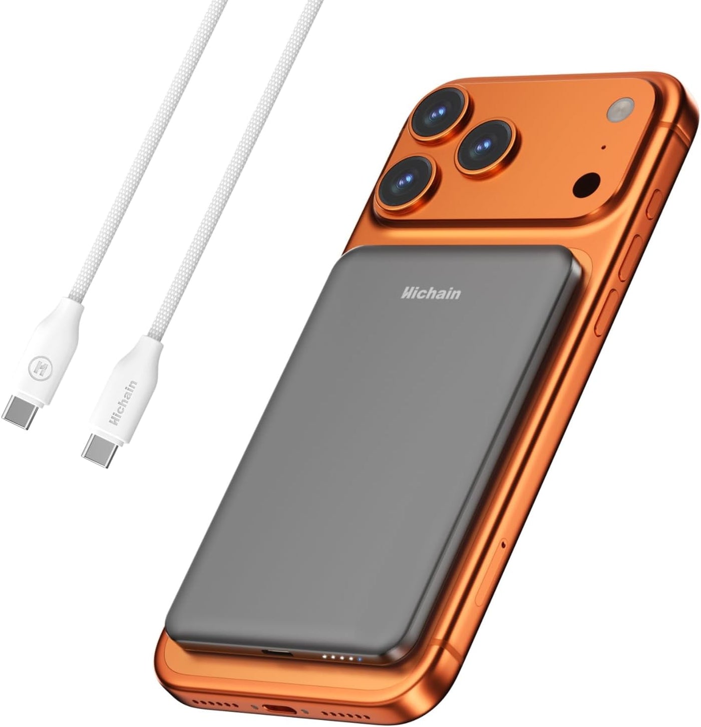 Hichain Cargador magnético portátil para iPhone, cargador magnético...