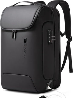 BANGE Mochila antirrobo con puerto de carga USB, mochila de negocio...