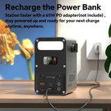 Cargador portátil 60000mAh Power Bank 65W Paquete de batería USB C...