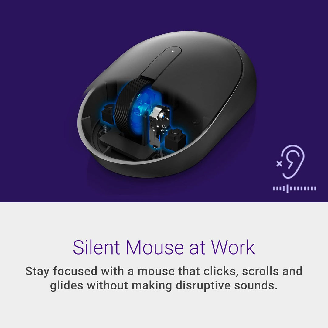 Dell Mouse silencioso MS355 - Rueda de desplazamiento programable,...