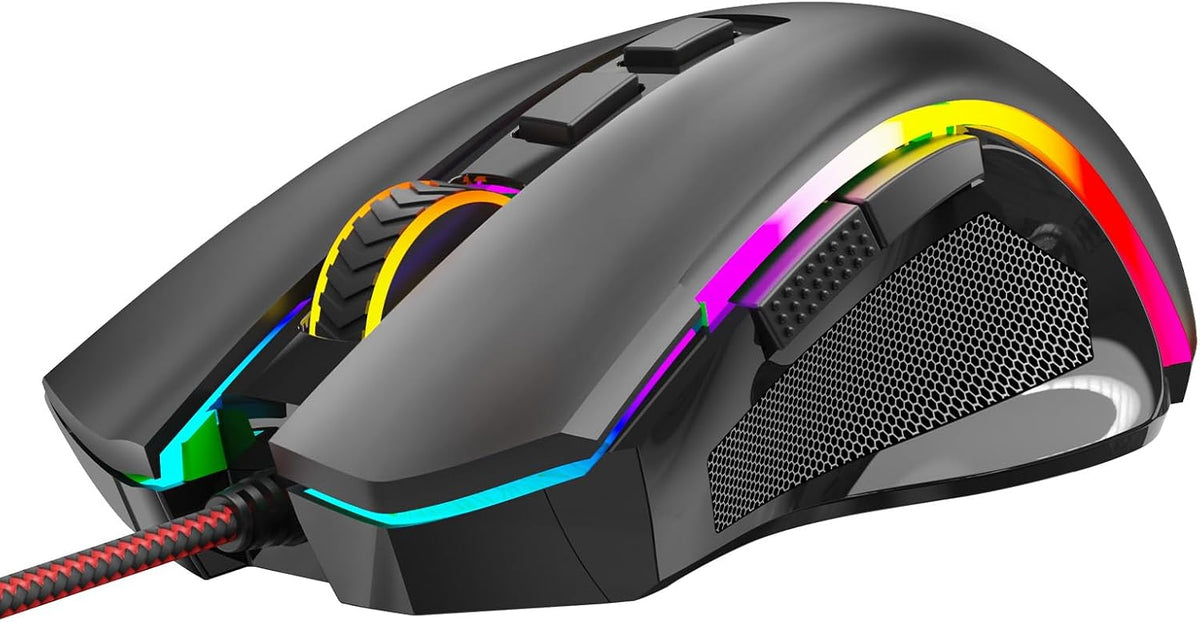 Redragon M602 Mouse para juegos, mouse ergonómico RGB para juegos c...