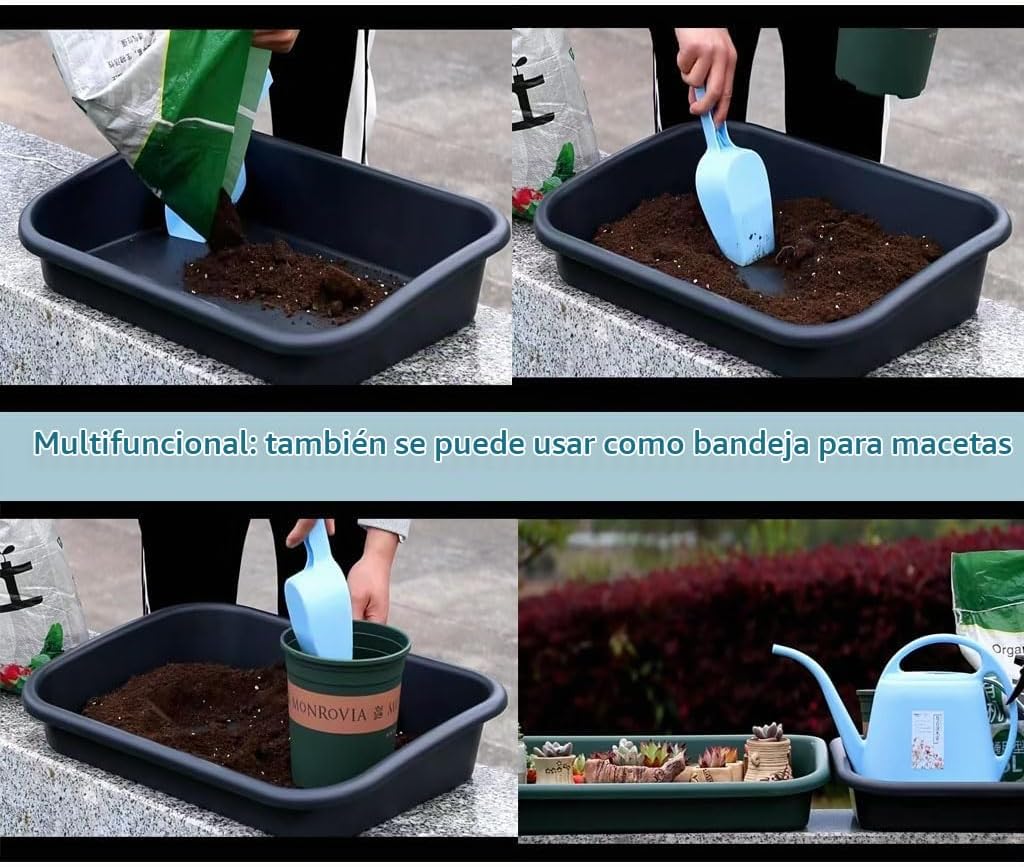 Caja de arena extra grande con lados altos de 23.23 pulgadas de largo x 16.54 pulgadas de ancho x 4.33 pulgadas de alto, plástico ABS de entrada baja para personas mayores, caja de arena segura para
