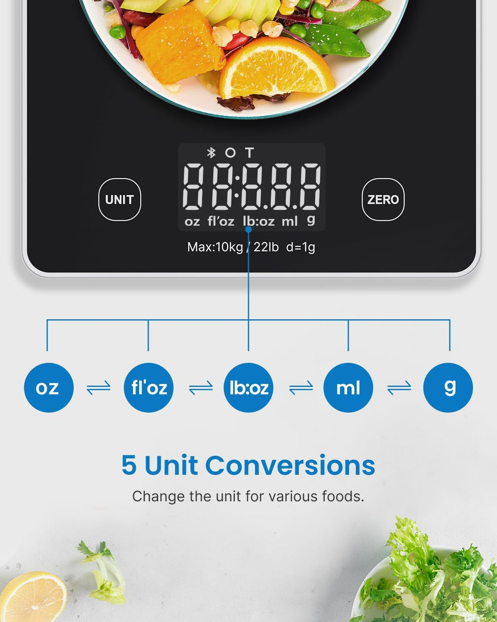 RENPHO Báscula de alimentos inteligente con calculadora nutricional