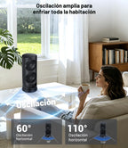 KopBeau Ventilador de torre para dormitorio, ventilador de mesa de...