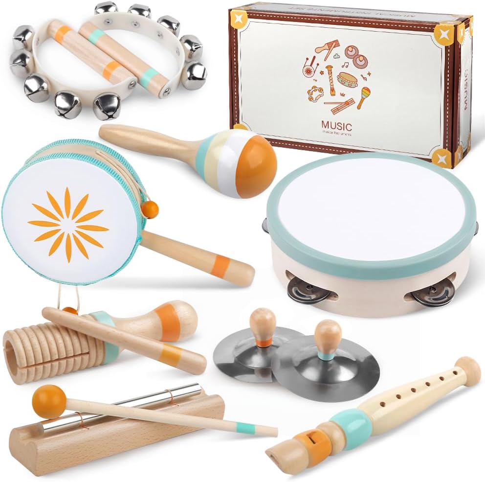 Instruments Musicales para Niños Pequeños - Juguetes Montessori de Madera para bebés a partir de 18 meses