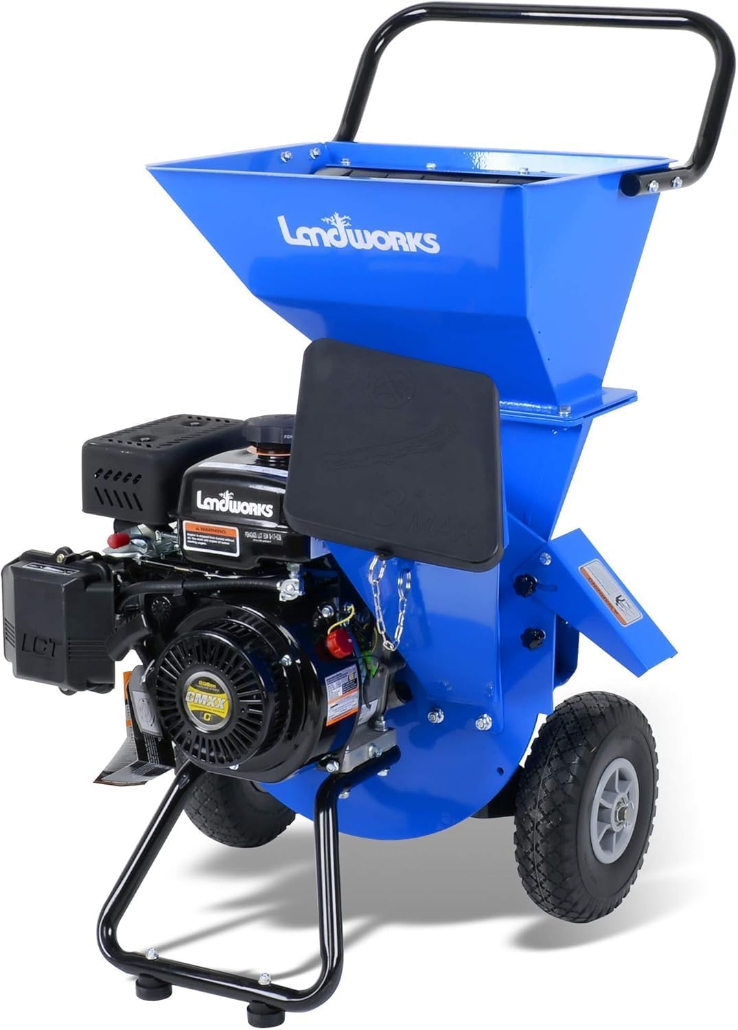 Landworks Trituradora de madera a gas 3 en 1, 7 HP, capacidad de 3 "