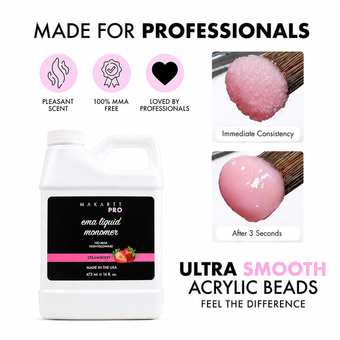 MakarttPro Monómero con aroma a fresa para juegos de uñas acrílicas...