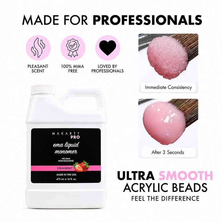 MakarttPro Monómero con aroma a fresa para juegos de uñas acrílicas...