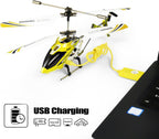 Cheerwing S107/S107G Phantom 3.5 canales, minihelicóptero RC con giroscopio, Amarillo