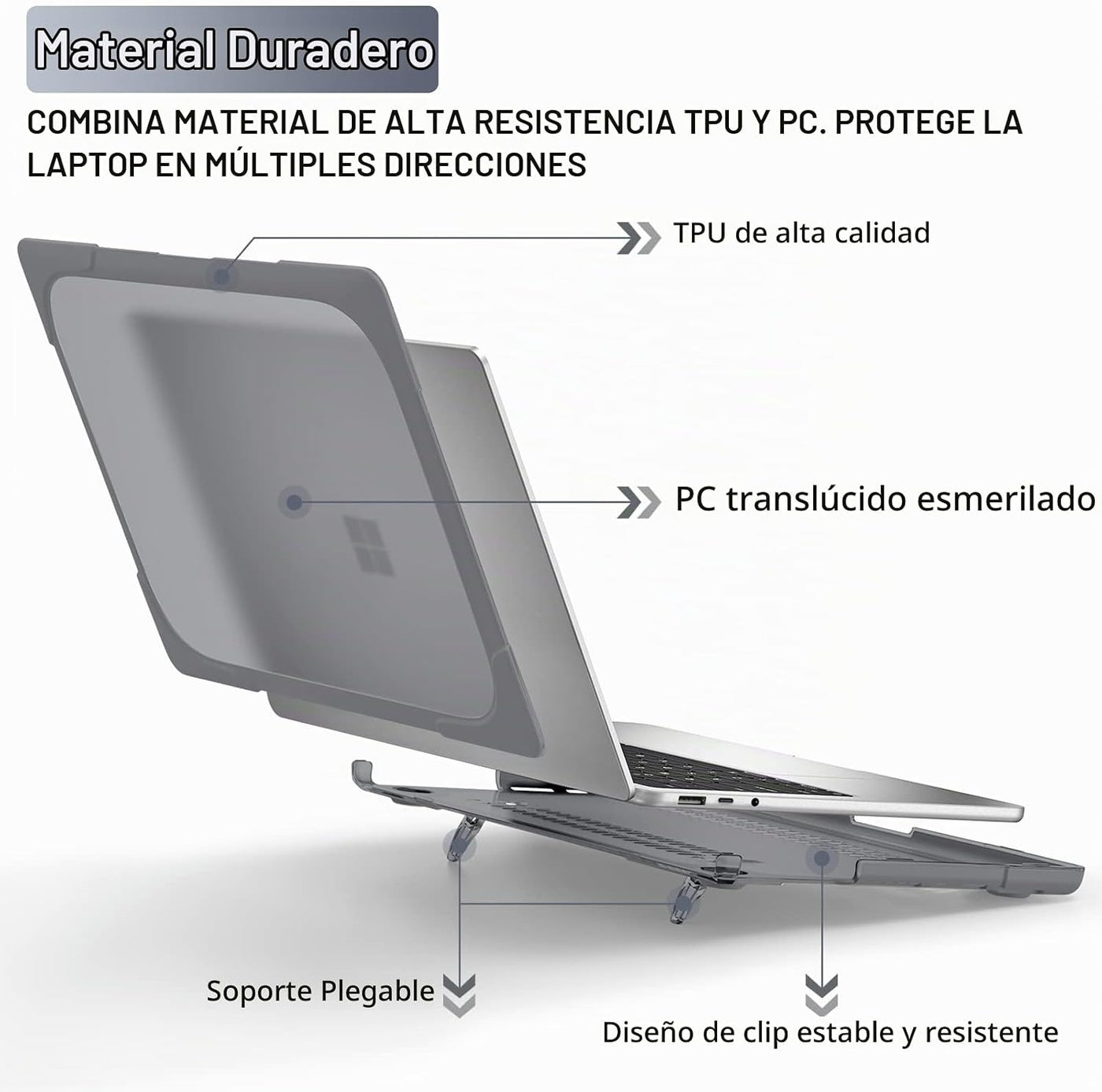 Batianda Funda resistente para laptop Microsoft Surface 5 4\/3 de 1...