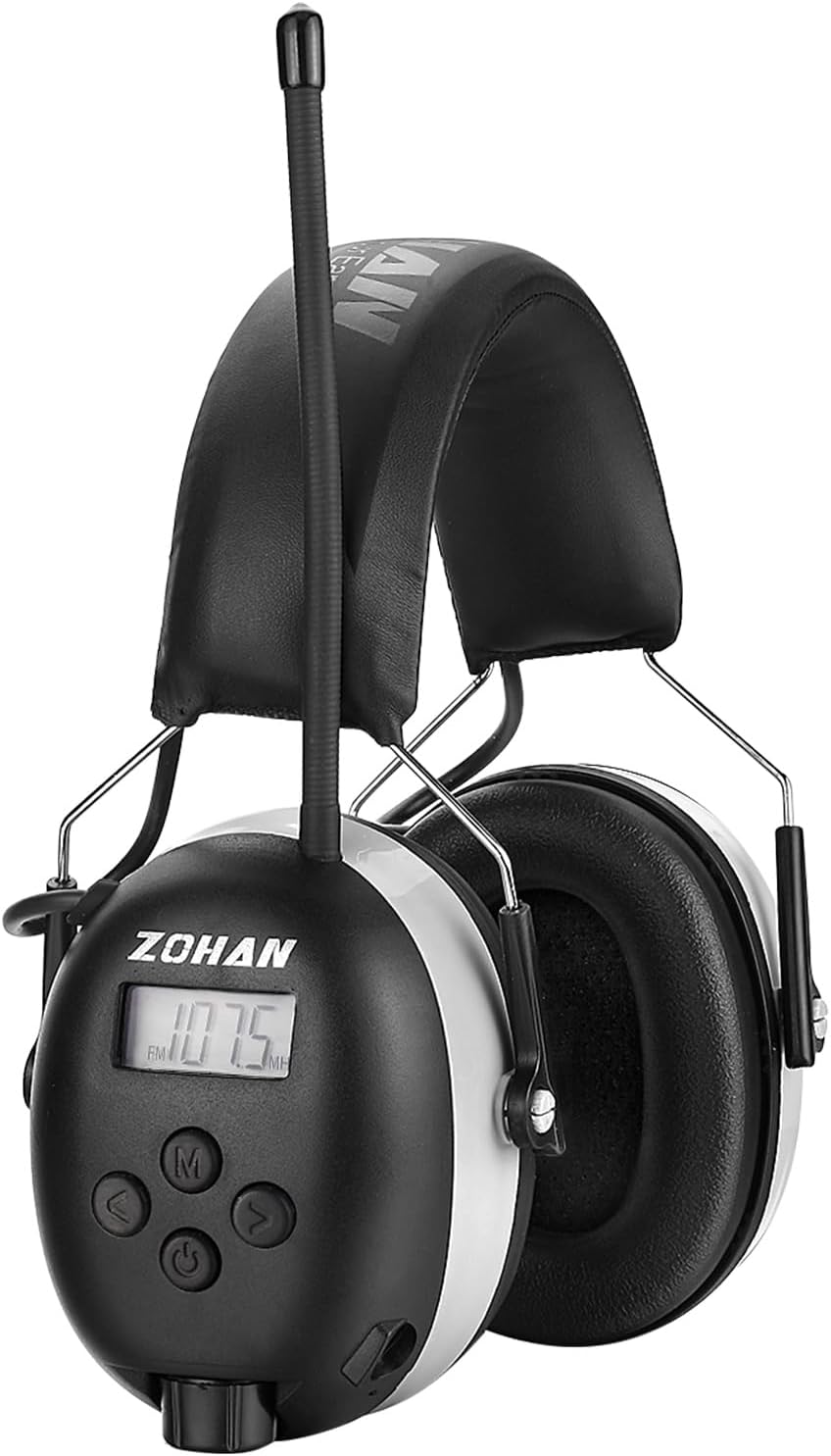 ZOHAN AM\/FM Radio Headphone with Digital Display,Ear Protection No...