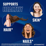Vitamatic Biotina 10,000 mcg (10 mg) para cabello, piel y uñas más...