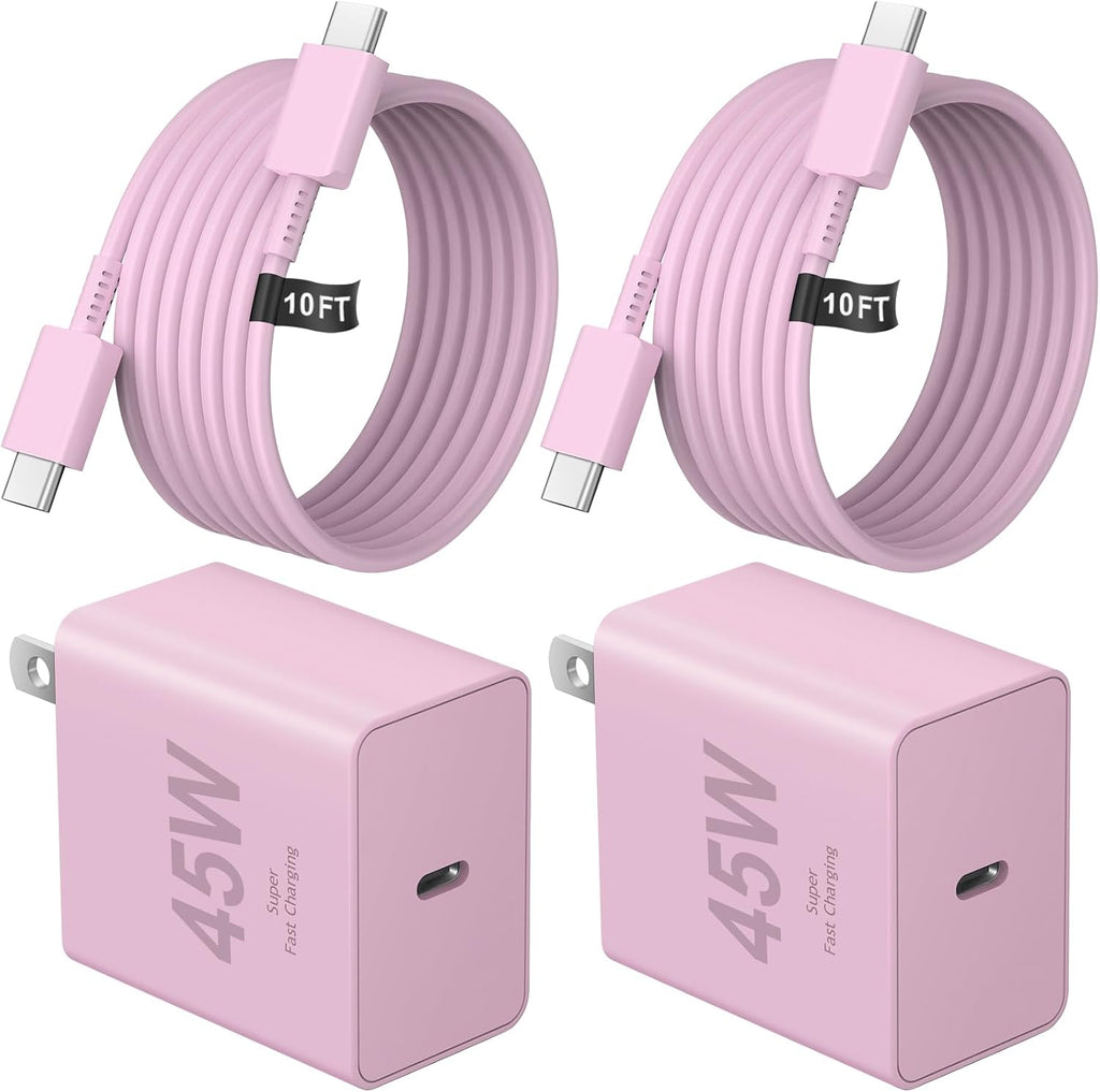 USB C Charger Type C Charger Fast carga Long 10FT 45W Samsung Charger