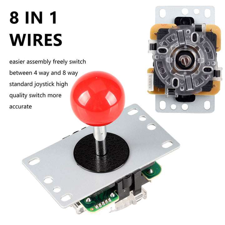 EG Starts 4 Player Classic DIY Arcade Joystick Kit Parts