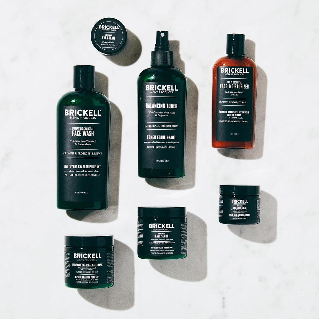 Brickell Daily Elite Face Care Routine II para hombre, tónico, lava...