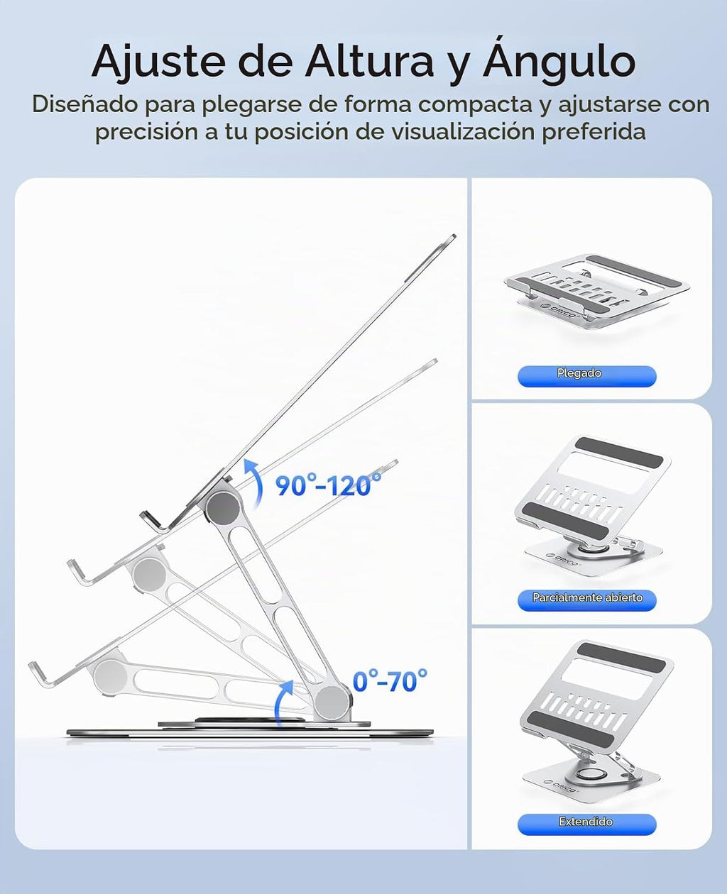 ORICO Soporte ajustable para computadora portátil para escritorio, base
