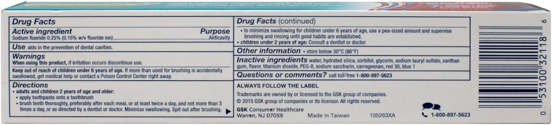 Aquafresh Tubo de protección de caries Cool Mint, 5.6 onzas (paquet...